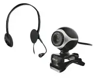 CAMERA WEBCAM + HEADSET EXIS/CHATPACK BLACK 17028 TRUST