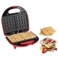 DomoClip 3 in 1 Sandwich Press grill waffle DOP133 Red, 700 W, Number of plates 3, Number of sandwiches 2