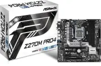 Mainboard|ASROCK|Intel Z270 Express|LGA1151|MicroATX|2xPCI-Express 3.0 1x|2xPCI-Express 3.0 16x|Memory DDR4|Memory slots 4|1x15pin D-sub|1xDVI|1xHDMI|1xUSB 2.0|4xUSB 3.0|1xUSB type C|1xPS/2|1xRJ45|3xAudio port|Z270MPRO4