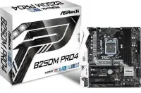 Mainboard|ASROCK|Intel B250 Express|LGA1151|MicroATX|1xPCI|1xPCI-Express 3.0 1x|2xPCI-Express 3.0 16x|2xM.2|Memory DDR4|Memory slots 4|1x15pin D-sub|1xDVI|1xHDMI|2xUSB 2.0|3xUSB 3.0|1xUSB type C|2xPS/2|1xRJ45|3xAudio port|B250MPRO4