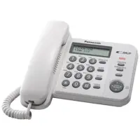 Panasonic | Corded | KX-TS560FXW | Built-in display | Caller ID | White | 198 x 195 x 95 mm | Phonebook capacity 50 entries | 588 g