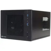 SilverStone Sugo 05 Computer chassis USB 3.0 x2,  Mic x1, Spk x1, black, SFF, Power supply included No