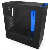 NZXT S340 Side window, USB 3.0 x2, Mic x1,Spk x1, Black/Blue, ATX, Power supply included No