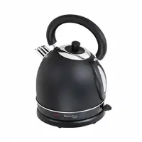 DomoClip DOD111N  Standard kettle, Stainless steel, Black, 1800 W, 360° rotational base, 1.8 L