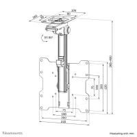 Neomounts FPMA-C020BLACK telerikinnitus 101,6 cm (40") Must – pilt 12