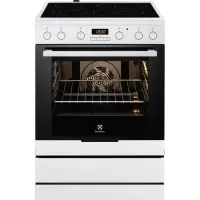 Electrolux EKC6450AOW Cooker/Oven, Integrated timer, Hob type Vitroceramic, Oven type Electric, White, Width 60 cm, Electronic ignition, Grilling, 72, Depth 60 cm