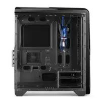 Goldenfield "Negat 6", toolless, with fan controler, dust filter Side window, USB 3.0 x1, USB 2.0 x 1, Mic x1, Spk x1, Black, Micro ATX, Power supply included No