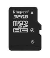 MEMORY MICRO SDHC 32GB CLASS4/SNGL PACK SDC4/32GBSP KINGSTON