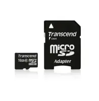 MEMORY MICRO SDHC 16GB W/ADAPT/CLASS10 TS16GUSDHC10 TRANSCEND