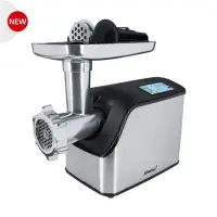 Steba Meat mincer MG1600 V6 Stainless Steel/Black, 1500 W, Big filling tray with lid for easy storage of the attachments. Cookie attachment.