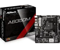 Mainboard | ASROCK | AMD B350 | SAM4 | MicroATX | 1xPCI-Express 2.0 1x | 1xPCI-Express 3.0 16x | 1xM.2 | Memory DDR4 | Memory slots 2 | 1xAudio-In | 1xAudio-Out | 1xMicrophone | 2xUSB 2.0 | 6xUSB 3.0 | 2xPS/2 | 1xRJ45 | AB350M