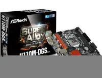 Mainboard|ASROCK|Intel H110 Express|LGA1151|MicroATX|1xPCI-Express 2.0 1x|1xPCI-Express 3.0 16x|Memory DDR4|Memory slots 2|1xDVI|1xAudio-In|1xAudio-Out|1xMicrophone|4xUSB 2.0|2xUSB 3.0|2xPS/2|1xRJ45|H110M-DGSR3.0
