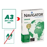 Koopiapaber Navigator Universal A3 80g/m2, 500 lehte 3Re (kogus 2 pakki)