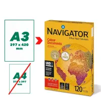 Koopiapaber Navigator Colour Documents A3 120g/m2, 500 lehte – pilt 3
