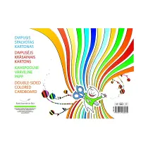 Värviline kartong SMLT A4, kahepoolne, 190g, assortii, 8 lehte (kogus 2 tükki)