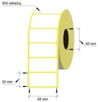 Termoetiketid TECHNOINFORM 58x30mm, 900tk