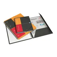 Kaustik Oxford Meetingbook, spiraalköitega, kummikinnitusega, A4+, ruuduline, 80 lehte