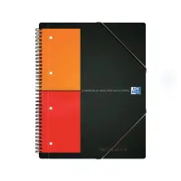 Spiraalköitega kaustik+kummik.mapp Oxford Meetingbook, A4+, ruut, 80 lehte