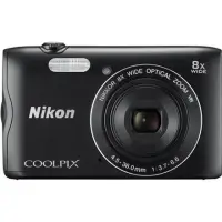 Nikon COOLPIX A300 Compact camera, 20.1 MP, Optical zoom 8 x, Digital zoom 4 x, Image stabilizer, ISO 3200, Display diagonal 6.86 cm, Wi-Fi, Video recording, Lithium-Ion (Li-Ion), Black