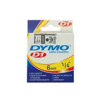 Markeerimislint Dymo D1, 6mm x 7m must/valgel