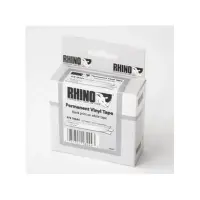 Markeerimislint Dymo Rhino 12mm x 5.5m, must/valgel, vinüül (kogus 5 tükki)