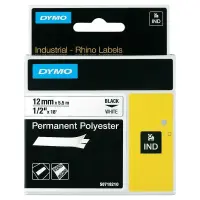 Markeerimislint Dymo Rhino Permanent Polyester 12mmx5.5m, valge