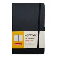 Kaustik A5, l, ruuduline, must, raamatköide, nurgakummiga