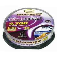 DVD+R ESPERANZA torn, 10tk, 4.7GB,16x, prinditav