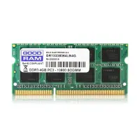 MÄLU RAM GOODRAM SODIMM DDR3 1,35V PC3-12800, 4 GB 1600 MHz CL11 (GR1600S3V64L11/4G)
