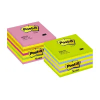 Märkmekuup Post-it 2028NP Lollipop  76x76 mm, 450 lehte, roosa-kollane