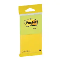 Märkmepaber Post-it Energetic 76x63,5mm 75l  2tk/pk