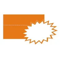 Hinnasildid CENTA, kartongist, oranž täht, 20tk/pk