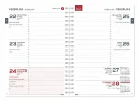 2912734000, Raamatkalender Kantsler Spirex Nädal H,sisu