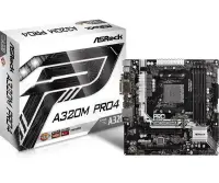 Mainboard|ASROCK|AMD A320|SAM4|MicroATX|1xPCI-Express 2.0 1x|1xPCI-Express 2.0 16x|1xPCI-Express 3.0 16x|2xM.2|Memory DDR4|Memory slots 4|1x15pin D-sub|1xDVI|1xHDMI|1xAudio-In|1xAudio-Out|1xMicrophone|2xUSB 2.0|4xUSB 3.0|1xUSB type C|2xPS/2|1xRJ45|A320MPR
