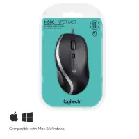 Logitech Corded Mouse M500 hiir Kontor Parempoolne USB tüüp A Laser 1000 DPI – pilt 6