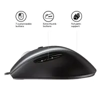 Logitech Corded Mouse M500 hiir Kontor Parempoolne USB tüüp A Laser 1000 DPI – pilt 14