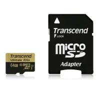 MEMORY MICRO SDXC 64GB W/ADAPT/UHS-3 TS64GUSDU3 TRANSCEND – pilt 2