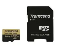 MEMORY MICRO SDXC 64GB W/ADAPT/UHS-3 TS64GUSDU3 TRANSCEND