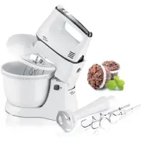 Gallet Mixer with the stand and bowl GALMIX432 White, Handheld, 300 W, Number of speeds 5, Mashed potatoes attachment,