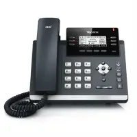 Yealink SIP-T42G IP Phone, 2.7" 192x64-pixel graphical LCD with backlight, 12 VoIP accounts