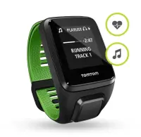 GPS WATCH RUNNER 3 CARDIO+MUS/BLACK/GREEN 1RKM.001.00 TOMTOM
