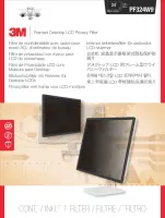 3M PF240W9F Framed Privacy Filter for LCD Monitor 24" Black, 539 x 308 mm