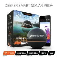Deeper Smart Fishfinder Sonar Pro+, Wifi+GPS for iOS, Android Black