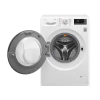 LG Washing machine F2J7HY1W Front loading, Washing capacity 7 kg, 1200 RPM, Direct drive, A+++-10%, Depth 45 cm, Width 60 cm, White, LED, Steam function, Display, Wi-Fi – pilt 10