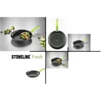 Stoneline FRESH Made in Germany 19040 Frying Pan, 24 cm, Suitable for all cookers including induction, Green/Black, Non-stick coating, Fixed handle