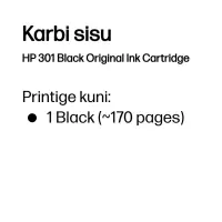 HP 301 ink black DeskJet 1050 2050