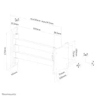 Neomounts FPMA-W820 telerikinnitus 68,6 cm (27") Hõbe – pilt 3