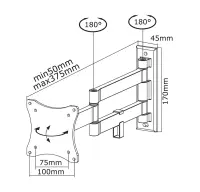 Neomounts FPMA-W830 telerikinnitus 68,6 cm (27") Hõbe – pilt 3