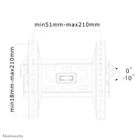 Neomounts LED-W220 telerikinnitus 101,6 cm (40") Must