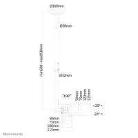 Neomounts FPMA-C050BLACK telerikinnitus 76,2 cm (30") Must – pilt 14